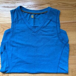 Carhartt Bright Blue V-Neck Sleeveless Tank Top